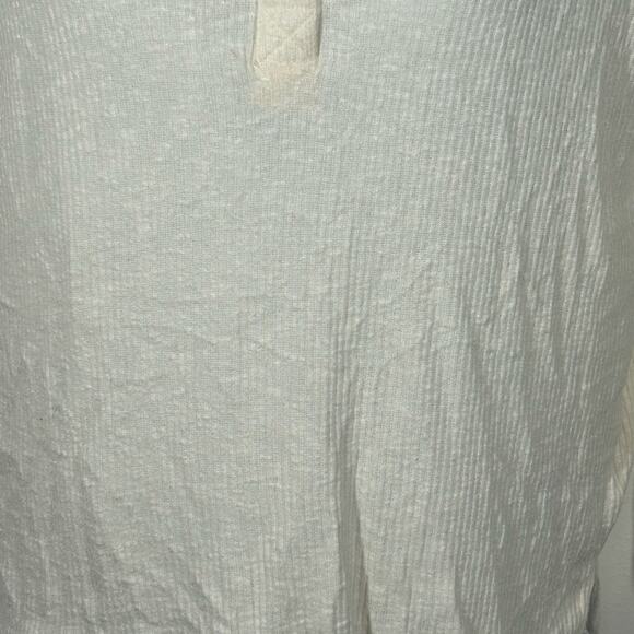 AE American Eagle Cream Waffle Long Sleeve Henley Tee Size XS - Picture 6 of 12